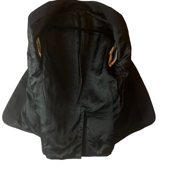 Theory Mens Slim Fit Two Button Striped Sport Coat Blazer Dark Charcoal Grey 40R - Picture 5 of 13